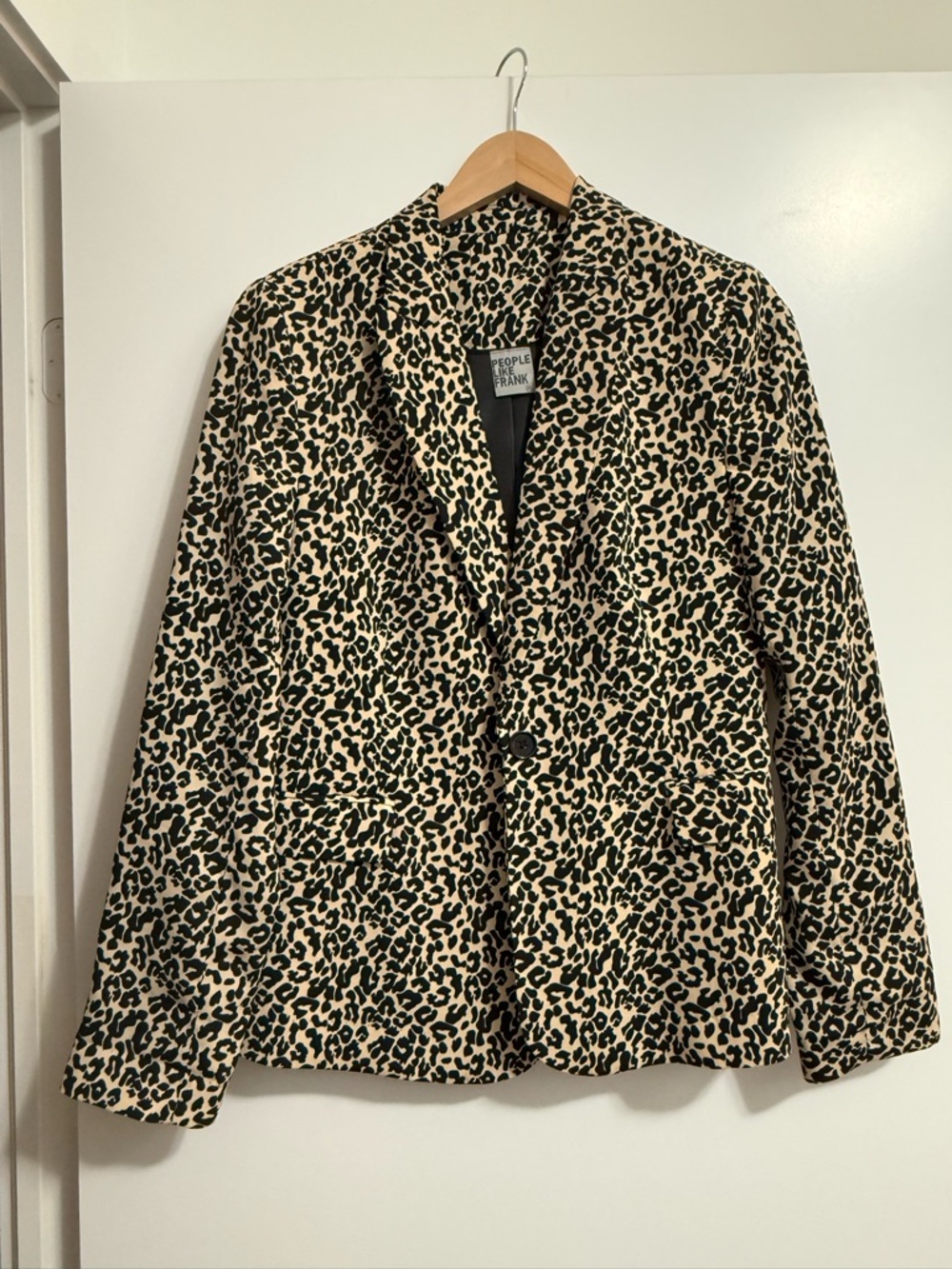 People Like Frank Leopard Print Blazer